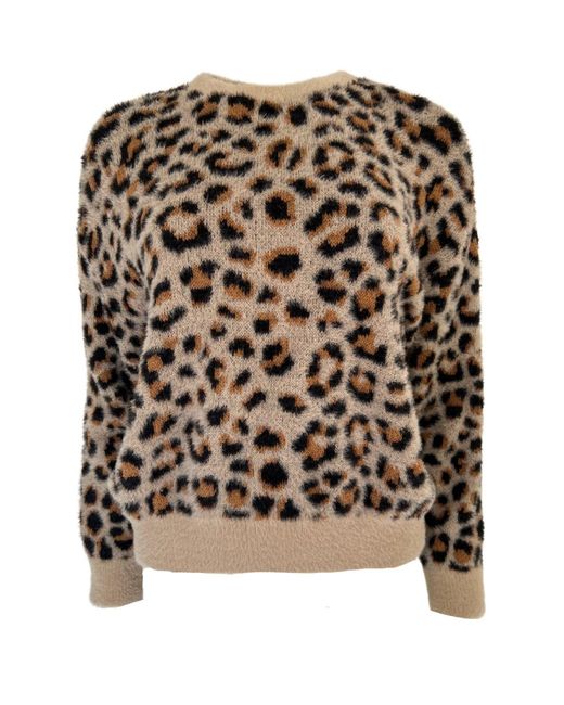 Cult Moda Black Cheetah Pattern Sweater