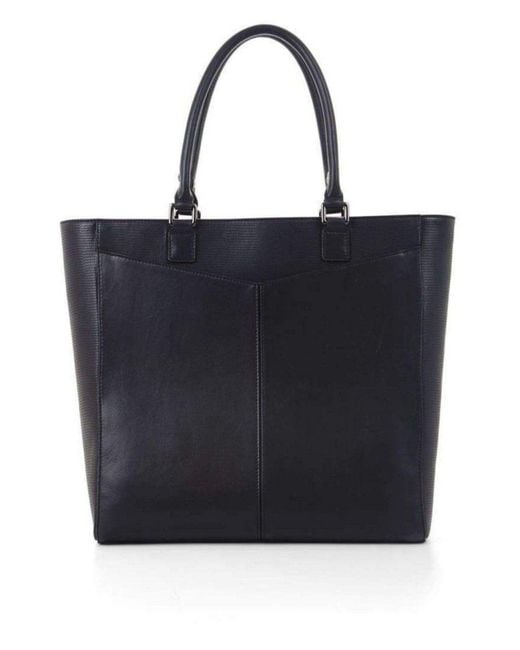 BCBGMAXAZRIA Avery Black Leather Tote Bag