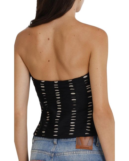 Valentino Black Plusdepois Print Chiffon Top