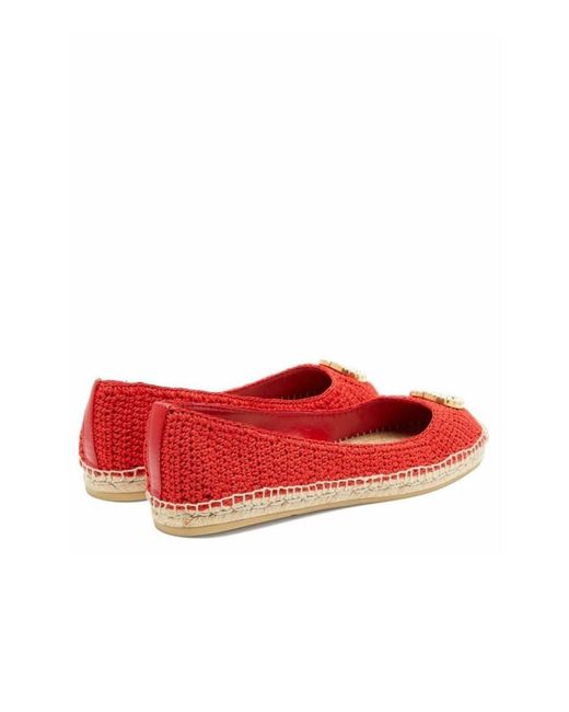 Gucci Red Lilibeth GG Faux Pearl-embellished Espadrilles