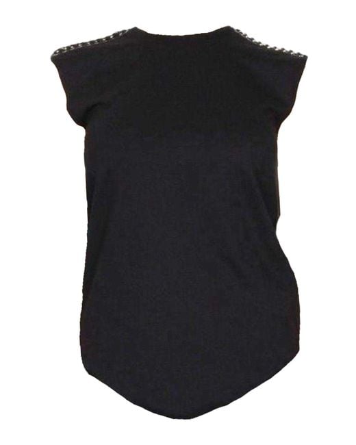 Balmain Black & Gold Chain Trimmed Tank Top