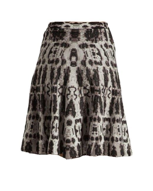 BCBGMAXAZRIA Black A-line Silk Blend Skirt