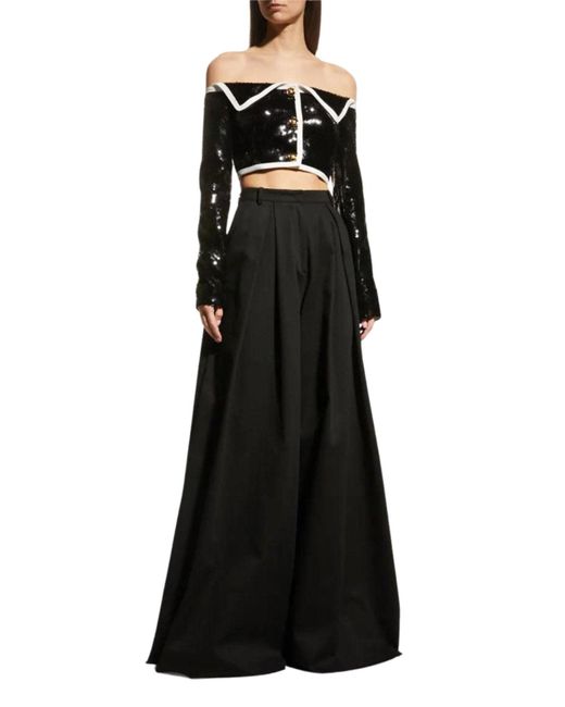 Giambattista Valli Black Sequin Bustier Jacket