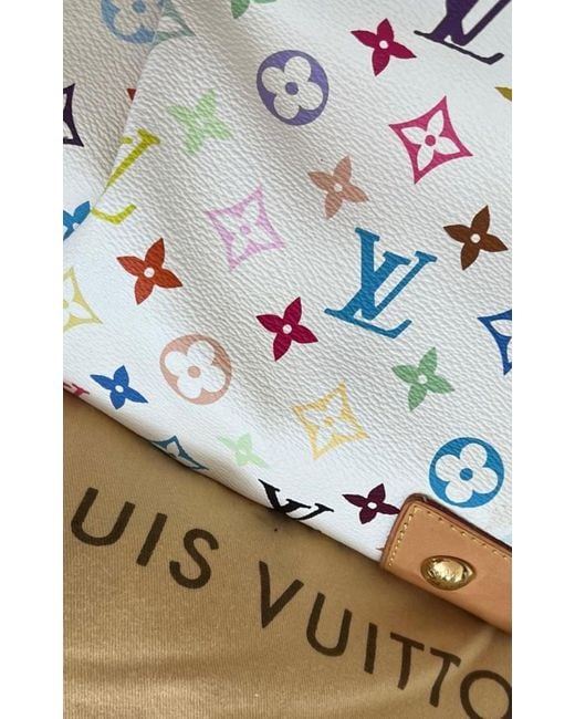 Louis Vuitton White Multicolor Monogram Canvas Ursula Bag at 1stDibs