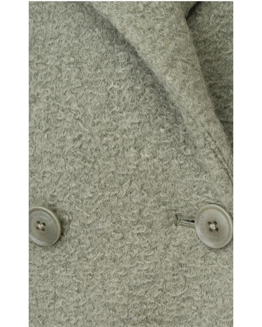 Emporio Armani Double-breasted Celadon Green Coat