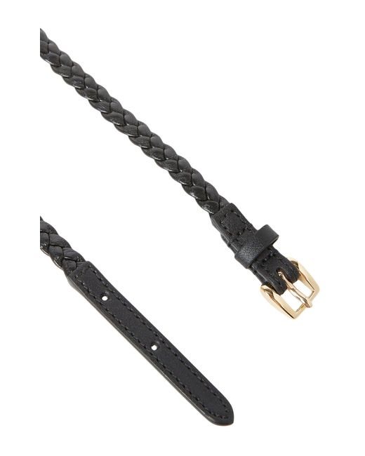 Gucci Multicolor Leather Choker Necklace In Black With Gold-tone Logo