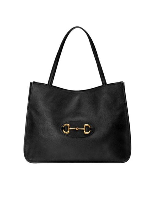 Gucci Horsebit 1955 Medium Tote Bag in Black | Lyst