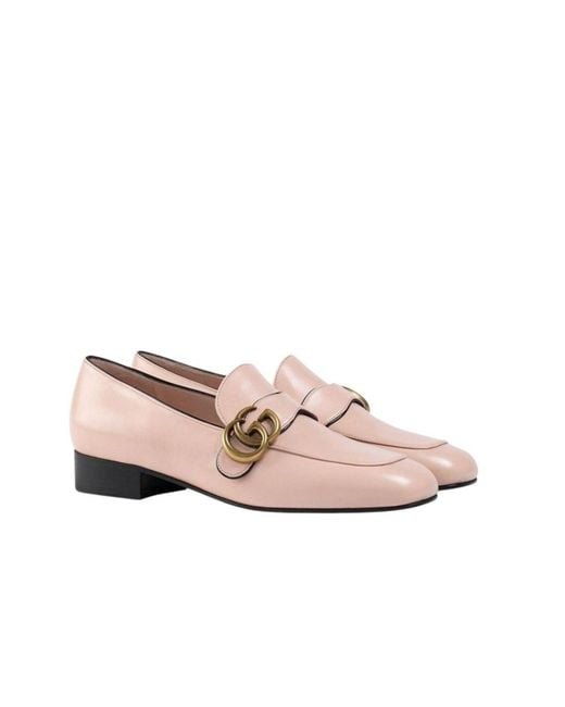 Gucci Pink Marmont 25mm Leather Loafers