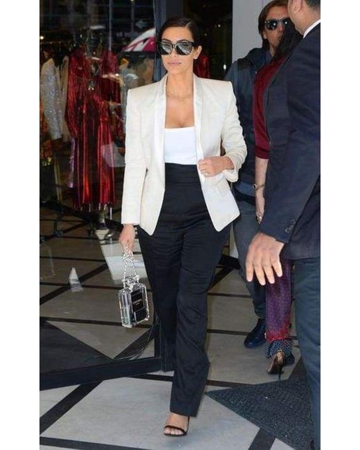 Balmain Black High Waisted Tuxedo Pants