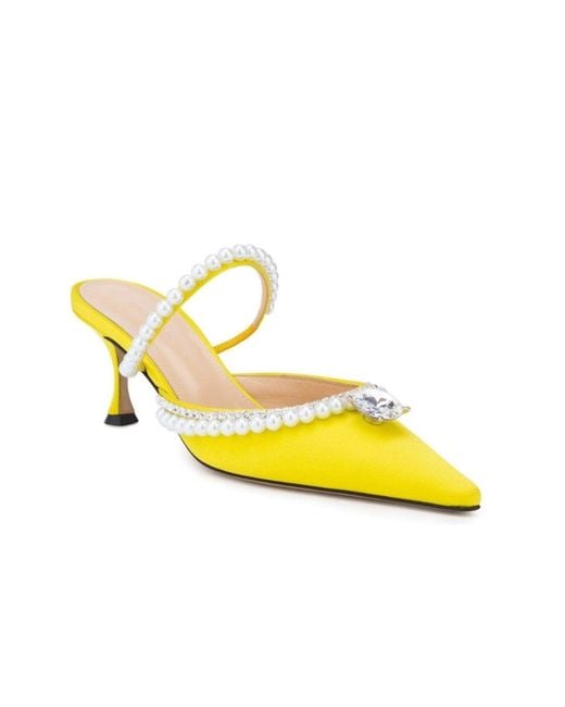 Mach & Mach Yellow Diamond & Pearl 65 Heels