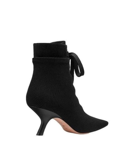 Dior Black D-hide Stretch Mesh Ankle Boots It 39.5