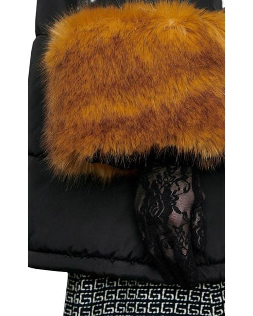 Gucci Black Detachable Sleeves Padded Jacket
