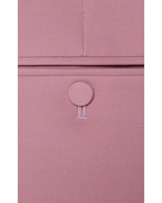 Gucci Purple High-rise Wide Silk-blend Pants