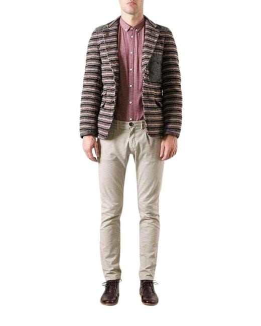 Junya Watanabe Gray Duvetica Padded Multi Colored Button Up Jacket M for men