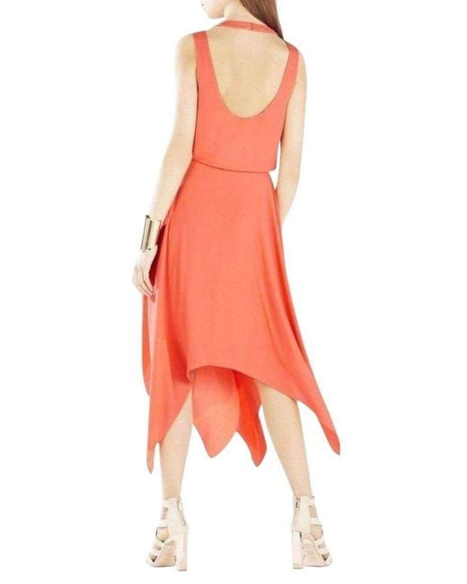 BCBGMAXAZRIA Orange Klara Wrap-top Dress