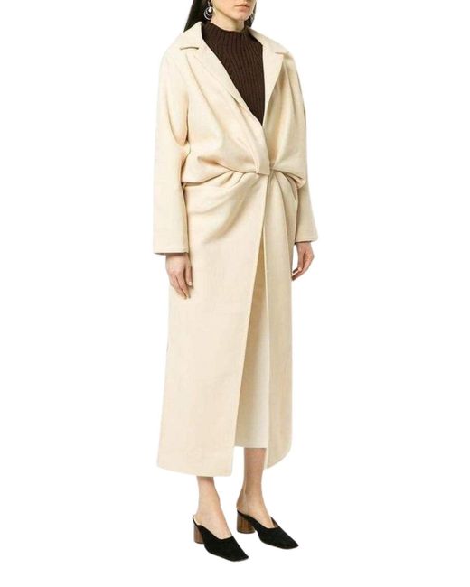Jacquemus Natural Wrap Front Long Coat