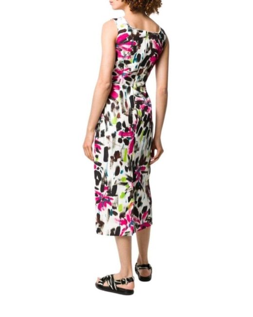 Marni Multicolor Paintbrush Print Dress It 38 (us 2)