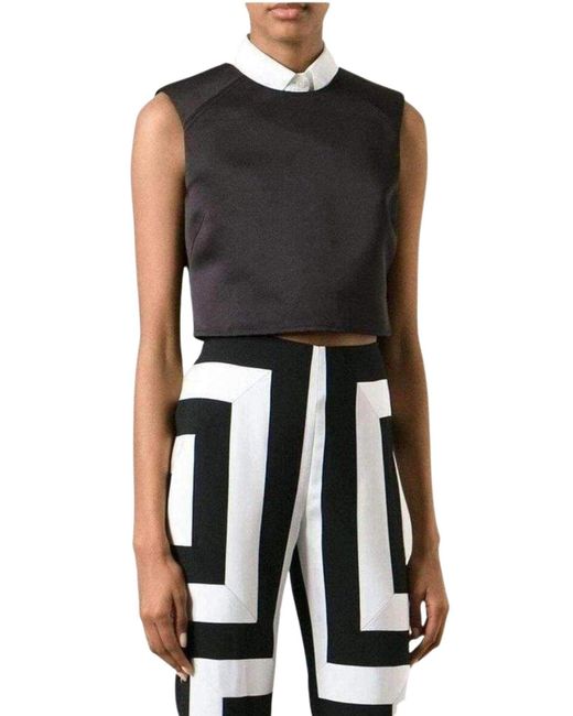 KENZO Black Geometric Print Trousers Pants Fr 40 (us 10)