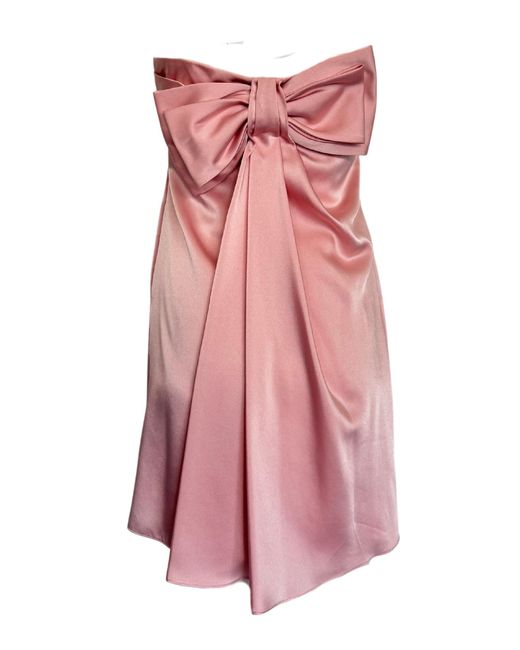BCBGMAXAZRIA Back Bow Mini Dress in Pink | Lyst UK