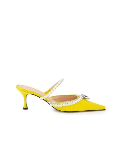 Mach & Mach Yellow Diamond & Pearl 65 Heels
