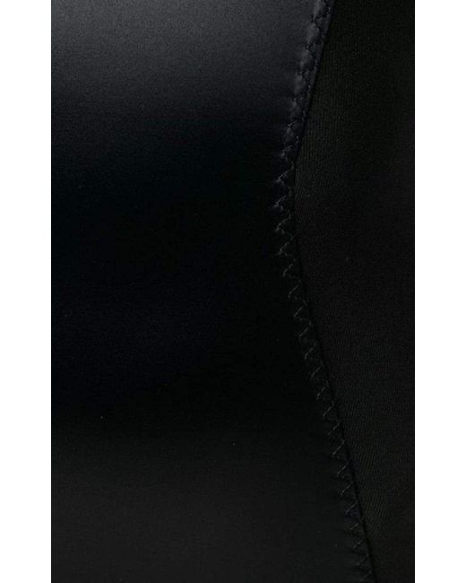 Moschino Black Couture Bustier Knitted And Satin Dress