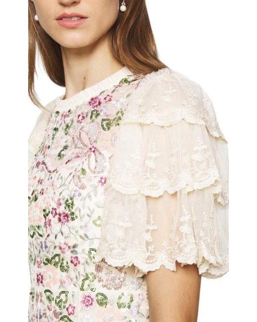 Needle & Thread Natural Odette Ballerina Midi Dress
