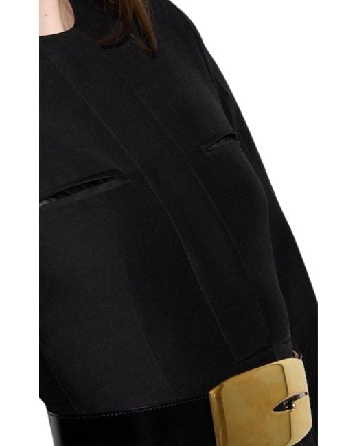 Gucci Black Soft Wool Silk Midi Dress