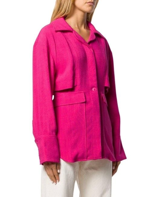 Jacquemus La Chemise Monceau Pink Layered Jacket