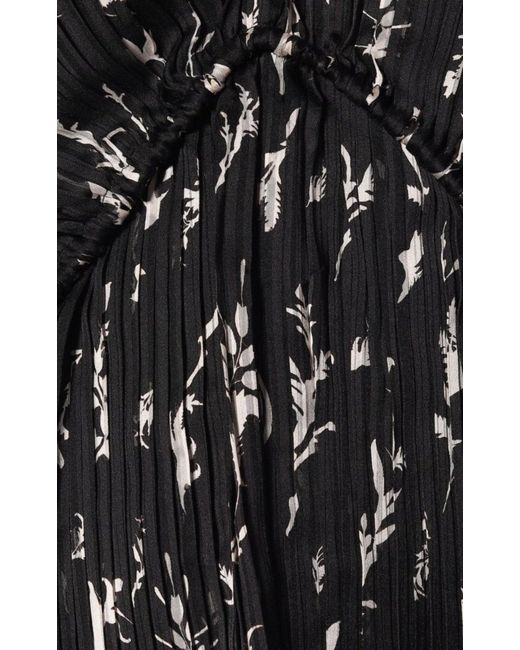 Givenchy Black Pleated Maxi Dress