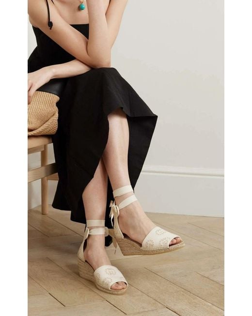 Gucci White Interlocking G Platform Espadrilles Ivory Canvas