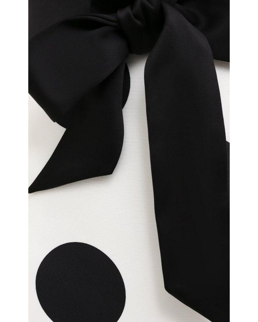 Saint Laurent White High Waist Polka Dot Silk Twill Skirt Fr 40 (us 10)