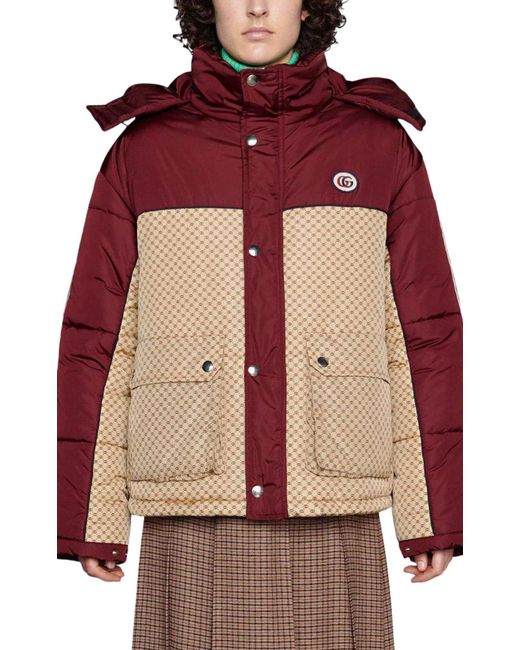 Gucci Red Down-feather Reversible Coat