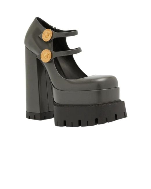 Versace Black Medusa Aevitas Platform Mary Janes Pump