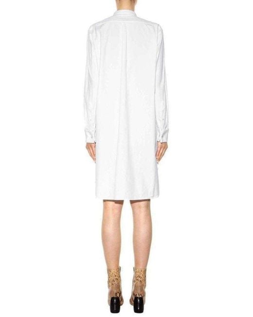 Dries Van Noten White Cotton Shirt Dress