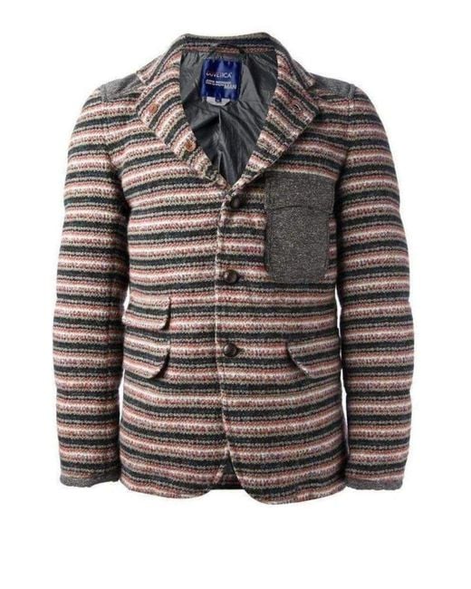 Junya Watanabe Gray Duvetica Padded Multi Colored Button Up Jacket M for men