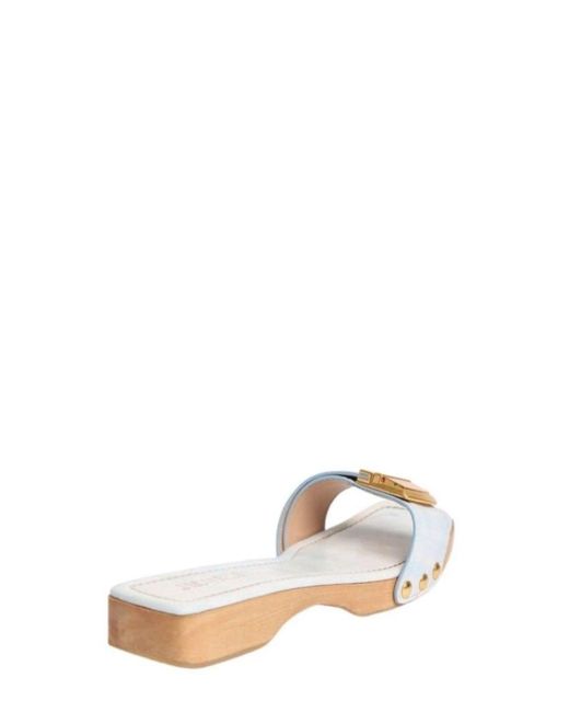Jacquemus White Les Tatanes Leather Slides Sandals