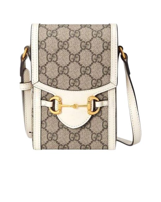 Gucci White Horsebit 1955 Mini Bag