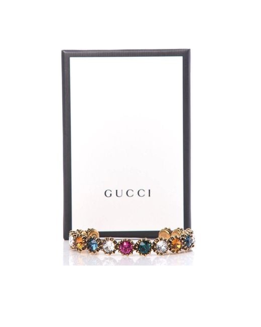 Gucci Metallic Metal Crystal Feline Cuff
