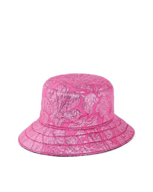 Gucci Purple Reversible GG Lamé Bucket Hat