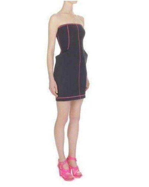McQ Alexander McQueen Blue Navy Scuba Bustier Dress
