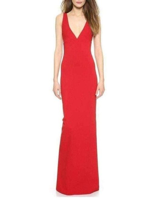 DSquared² Red Column Crisscross Back Gown