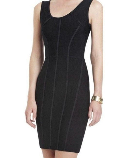 BCBGMAXAZRIA Makenna Black Bodycon Sheet Dress
