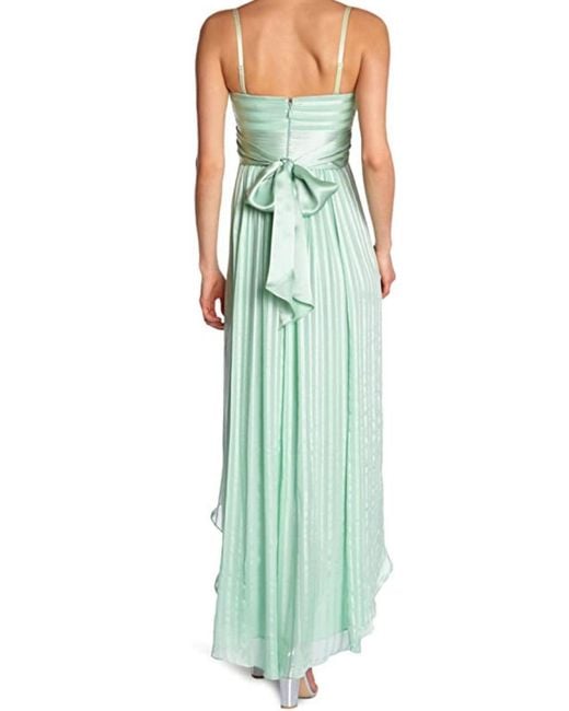 BCBGMAXAZRIA Alicia Silk Opaline Green Charmeuse Gown