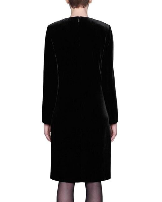 Gucci Black Crystal And Sequinned Butterfly Velvet Dress