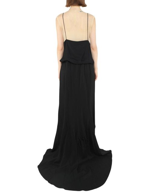 Dries Van Noten Black Embellished Backless Maxi Dress