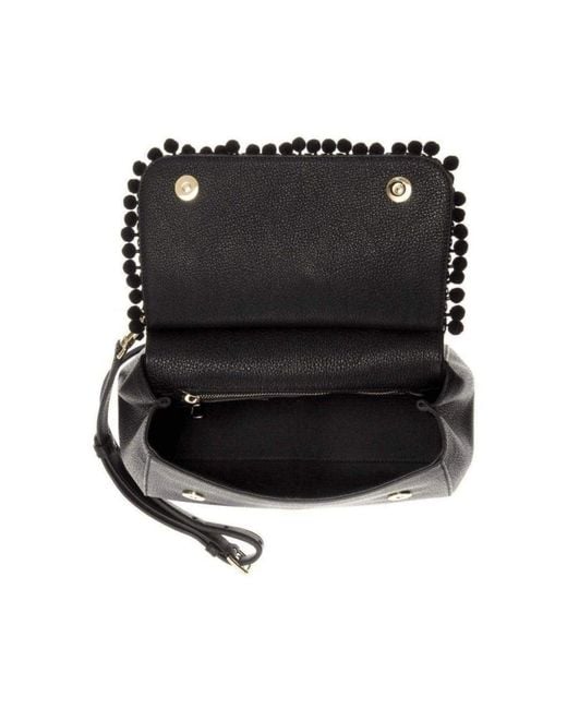 Dolce & Gabbana Black Sicily In Raffia Shoulder Leather Bag Us