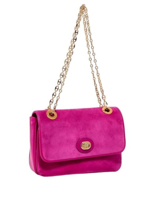 Gucci Pink Small Suede Shoulder Bag Mini