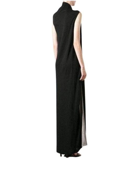 Jean Paul Gaultier Black Metallic Maxi Dress
