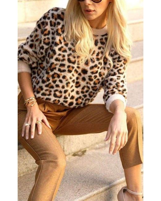 Cult Moda Black Cheetah Pattern Sweater