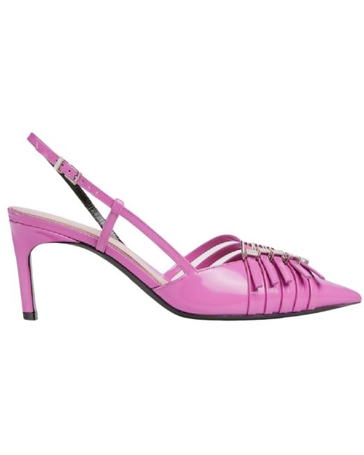 Gucci Pink Regent Buckle Slingback Pumps 65